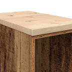 Garage Storage Cabinet Old Wood 30x51x85 cm Solid Wood Pine