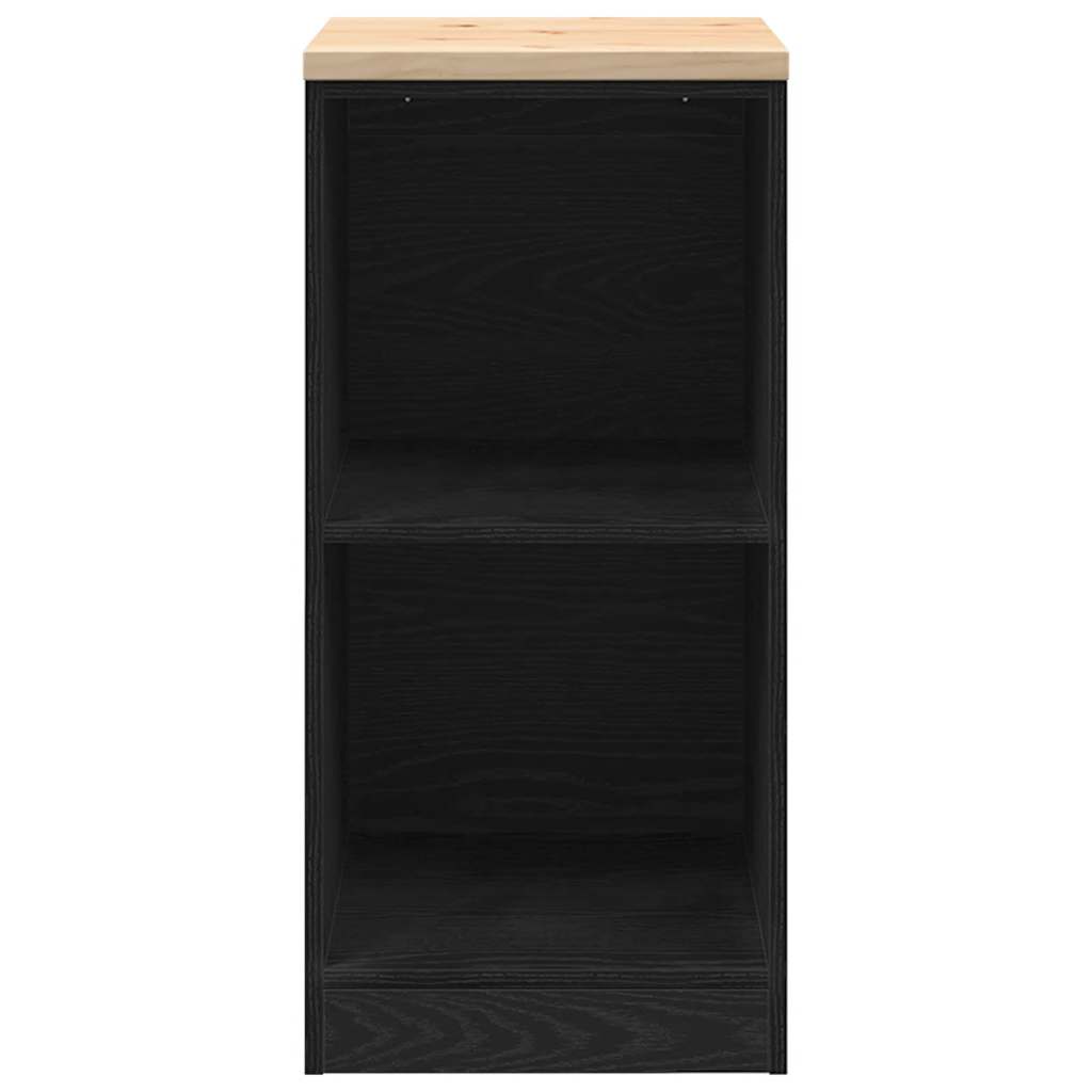Garage Storage Cabinet Black 40x51x85 cm Solid Wood Pine