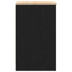 Garage Storage Cabinet Black 40x51x85 cm Solid Wood Pine