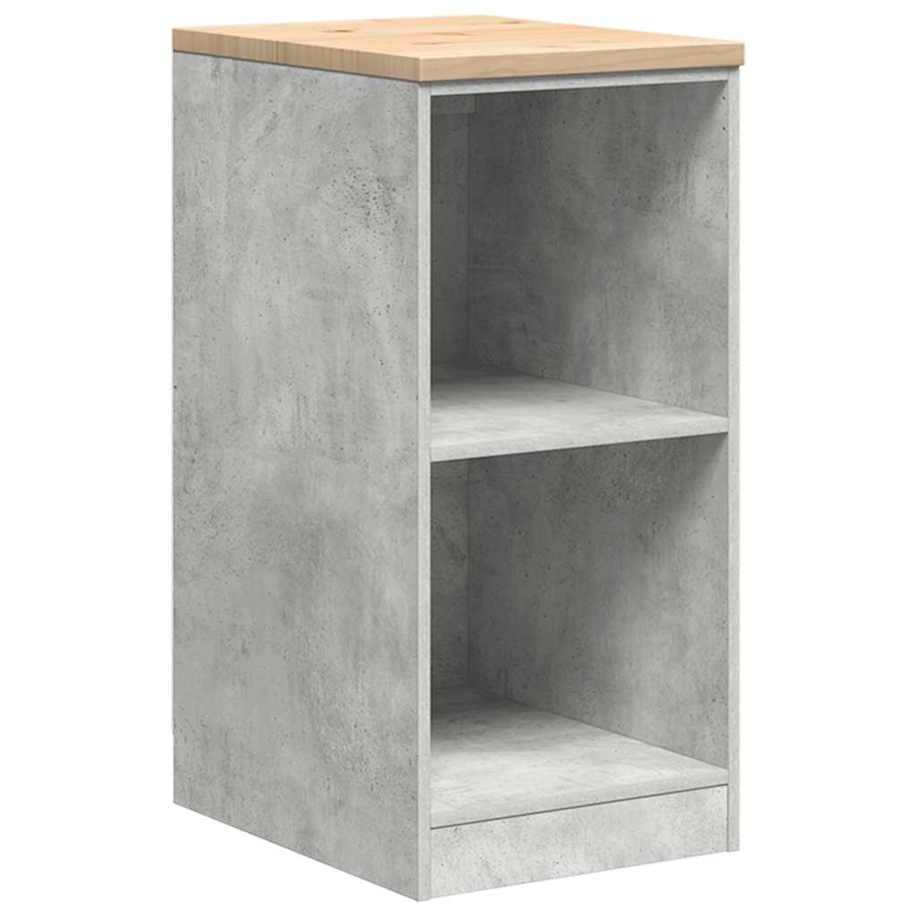 Garage Storage Cabinet Concrete Grey 40x51x85 cm Solid Wood Pine