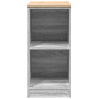 Garage Storage Cabinet Grey Sonoma 40x51x85 cm Solid Wood Pine