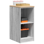 Garage Storage Cabinet Grey Sonoma 40x51x85 cm Solid Wood Pine