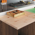 Garage Storage Cabinet Brown Oak 40x51x85 cm Solid Wood Pine