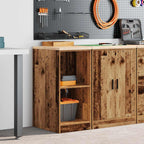 Garage Storage Cabinet Old Wood 40x51x85 cm Solid Wood Pine