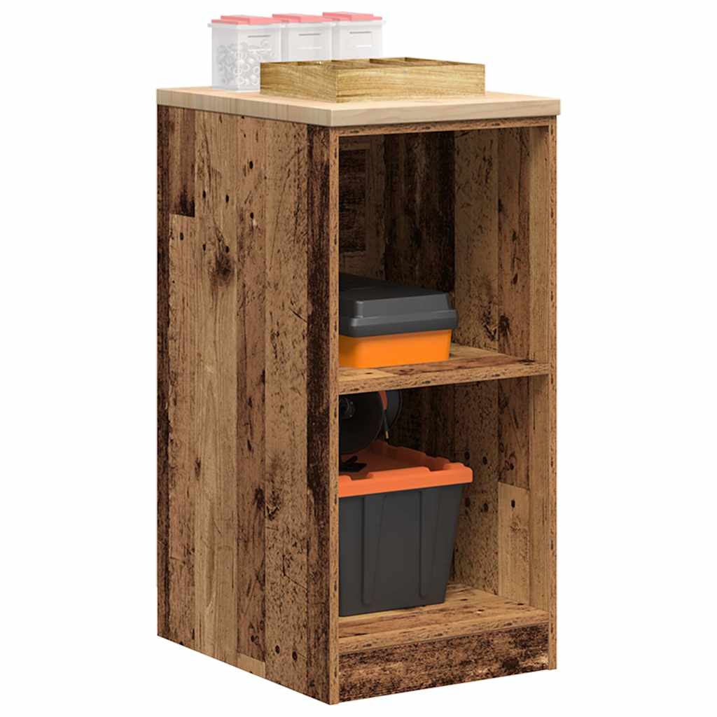 Garage Storage Cabinet Old Wood 40x51x85 cm Solid Wood Pine