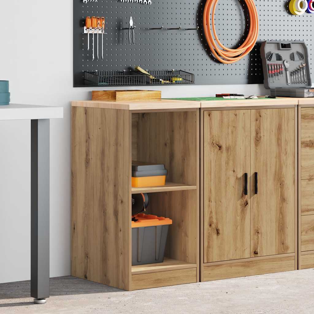 Garage Storage Cabinet Artisan Oak 40x51x85 cm Solid Wood Pine