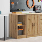 Garage Storage Cabinet Artisan Oak 40x51x85 cm Solid Wood Pine