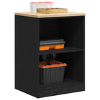 Garage Storage Cabinet Black 60x51x85 cm Solid Wood Pine