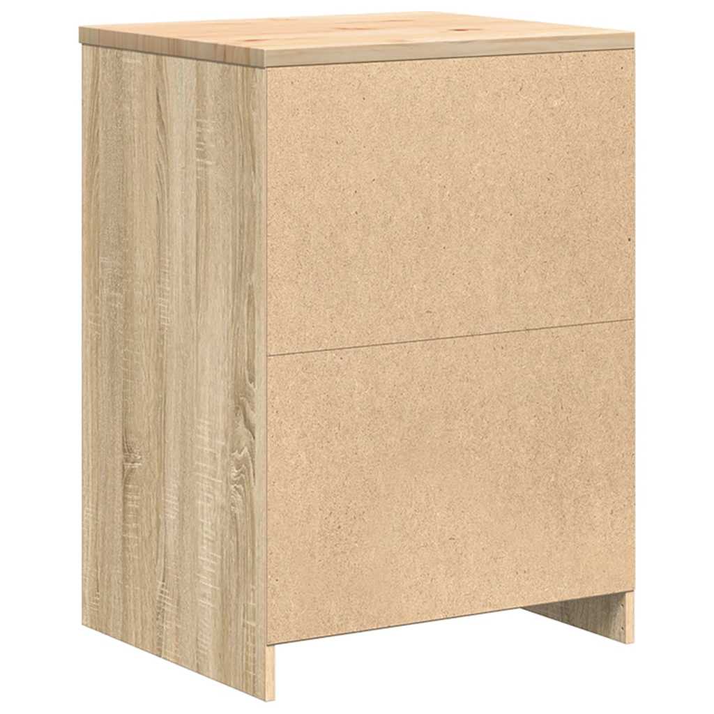 Garage Storage Cabinet Sonoma Oak 60x51x85 cm Solid Wood Pine