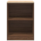 Garage Storage Cabinet Brown Oak 60x51x85 cm Solid Wood Pine