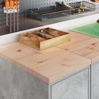 Garage Storage Cabinet Concrete Grey 30x51x85 cm Solid Wood Pine