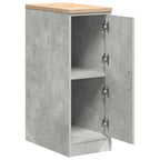 Garage Storage Cabinet Concrete Grey 30x51x85 cm Solid Wood Pine