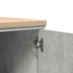 Garage Storage Cabinet Concrete Grey 30x51x85 cm Solid Wood Pine