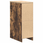 Garage Storage Cabinet Smoked Oak 30x51x85 cm Solid Wood Pine