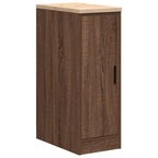 Garage Storage Cabinet Brown Oak 30x51x85 cm Solid Wood Pine
