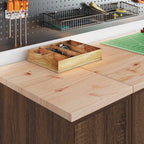 Garage Storage Cabinet Brown Oak 30x51x85 cm Solid Wood Pine