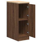 Garage Storage Cabinet Brown Oak 30x51x85 cm Solid Wood Pine