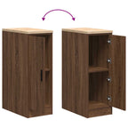 Garage Storage Cabinet Brown Oak 30x51x85 cm Solid Wood Pine