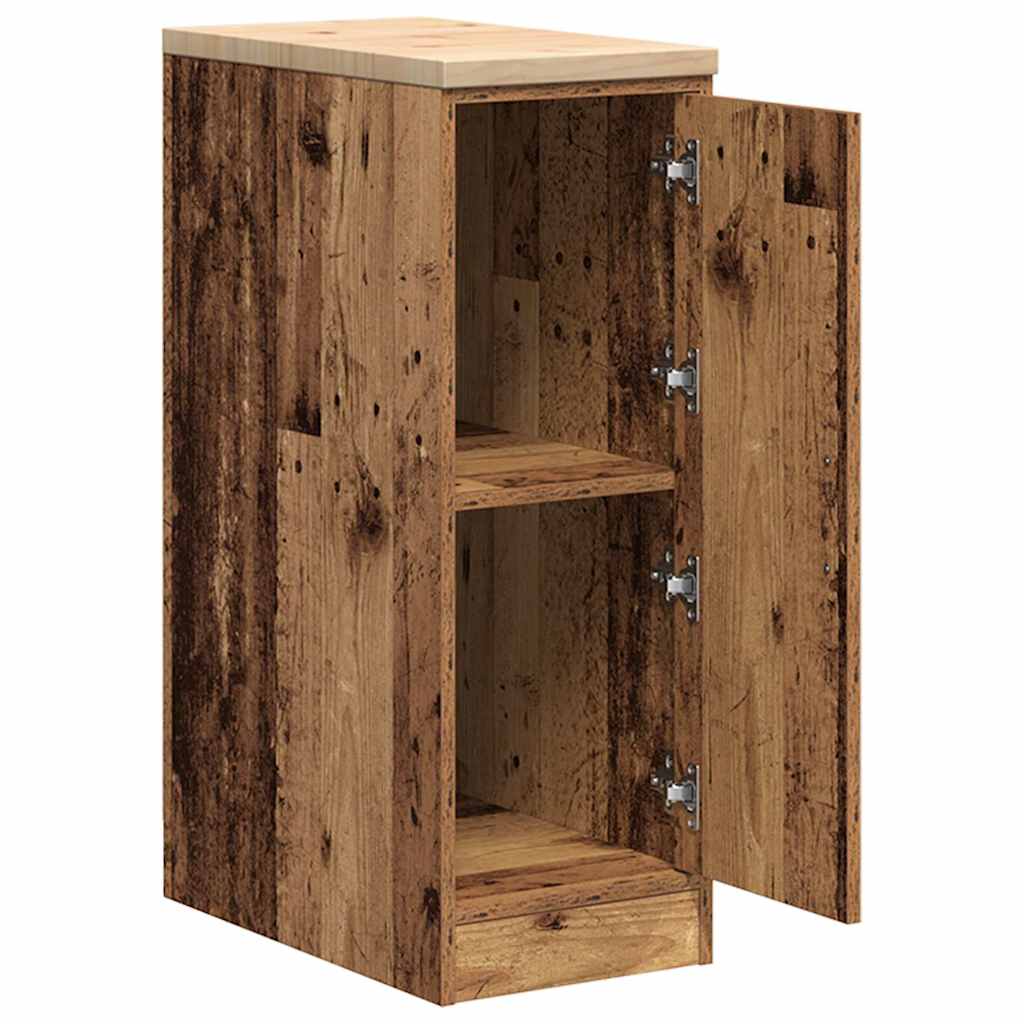 Garage Storage Cabinet Old Wood 30x51x85 cm Solid Wood Pine