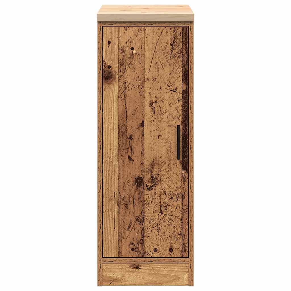 Garage Storage Cabinet Old Wood 30x51x85 cm Solid Wood Pine