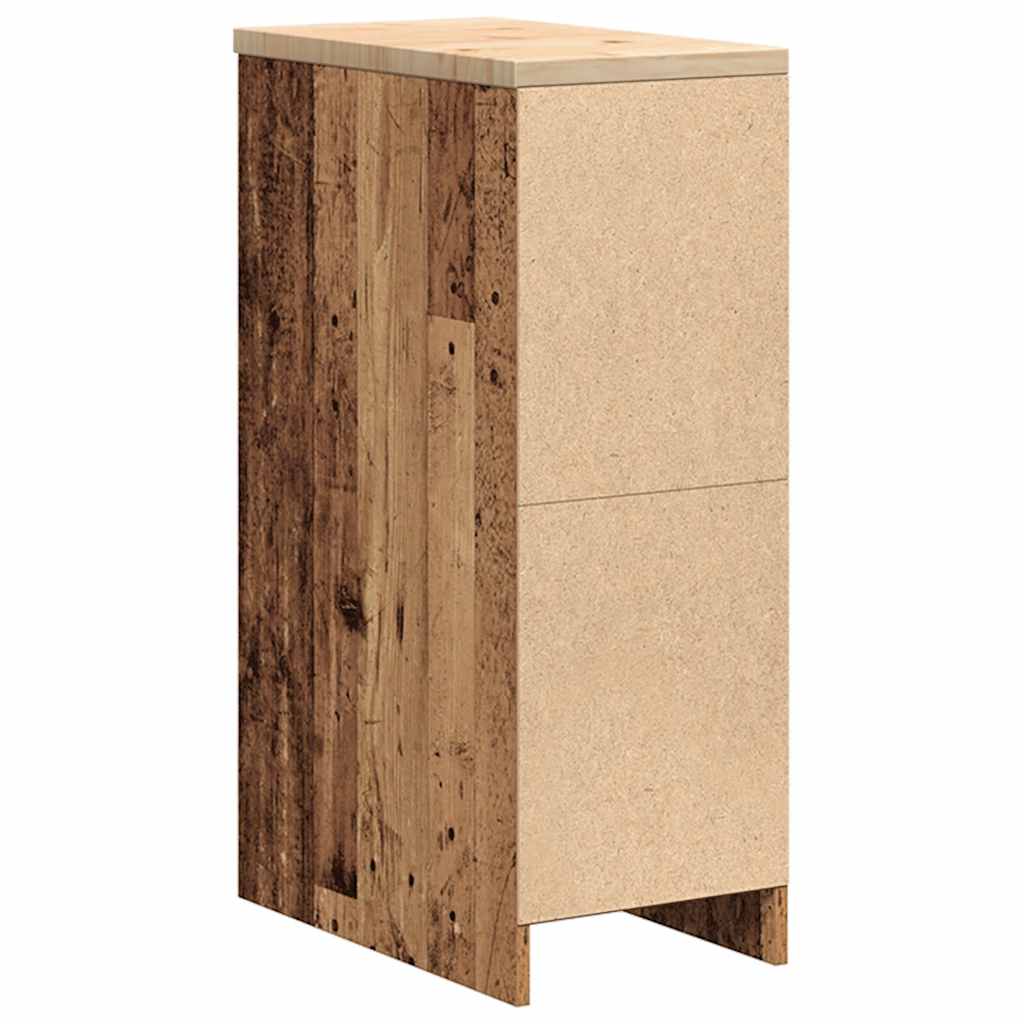 Garage Storage Cabinet Old Wood 30x51x85 cm Solid Wood Pine