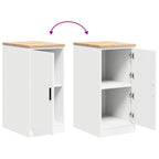 Garage Storage Cabinet White 40x51x85 cm Solid Wood Pine