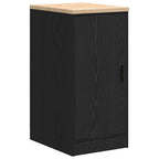 Garage Storage Cabinet Black 40x51x85 cm Solid Wood Pine