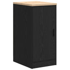 Garage Storage Cabinet Black 40x51x85 cm Solid Wood Pine