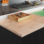 Garage Storage Cabinet Black 40x51x85 cm Solid Wood Pine