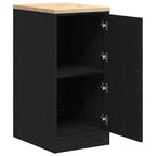 Garage Storage Cabinet Black 40x51x85 cm Solid Wood Pine