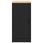 Garage Storage Cabinet Black 40x51x85 cm Solid Wood Pine