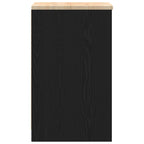 Garage Storage Cabinet Black 40x51x85 cm Solid Wood Pine