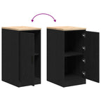 Garage Storage Cabinet Black 40x51x85 cm Solid Wood Pine