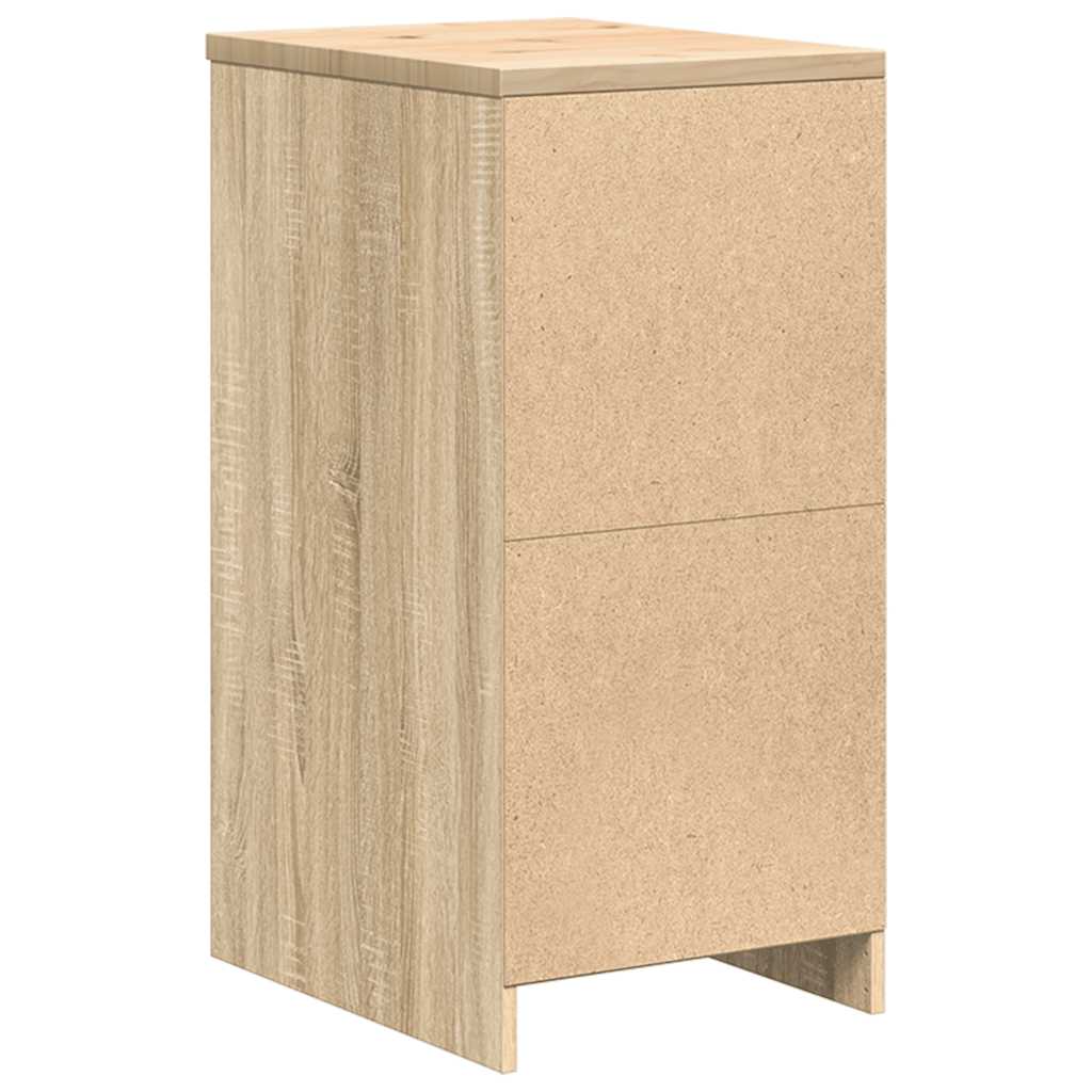 Garage Storage Cabinet Sonoma Oak 40x51x85 cm Solid Wood Pine