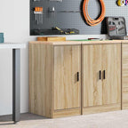 Garage Storage Cabinet Sonoma Oak 40x51x85 cm Solid Wood Pine