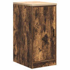 Garage Storage Cabinet Smoked Oak 40x51x85 cm Solid Wood Pine