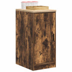 Garage Storage Cabinet Smoked Oak 40x51x85 cm Solid Wood Pine