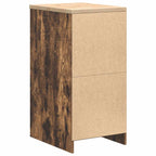 Garage Storage Cabinet Smoked Oak 40x51x85 cm Solid Wood Pine