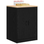 Garage Storage Cabinet Black 60x51x85 cm Solid Wood Pine