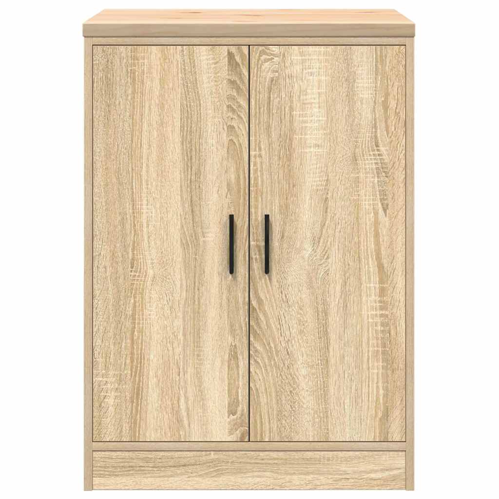 Garage Storage Cabinet Sonoma Oak 60x51x85 cm Solid Wood Pine