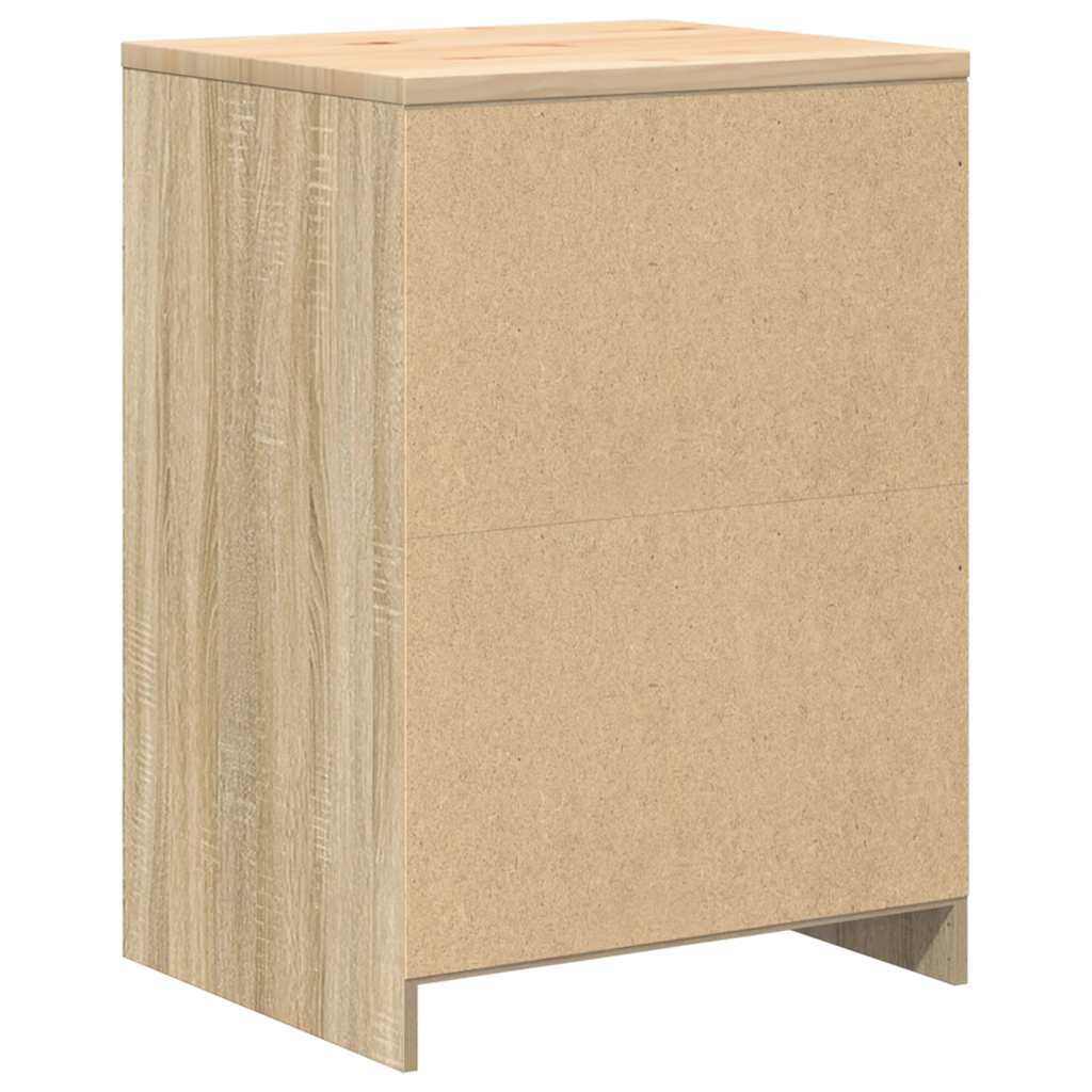 Garage Storage Cabinet Sonoma Oak 60x51x85 cm Solid Wood Pine