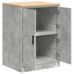 Garage Storage Cabinet Concrete Grey 60x51x85 cm Solid Wood Pine