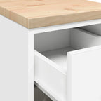 Garage Storage Cabinet White 30x51x85 cm Solid Wood Pine