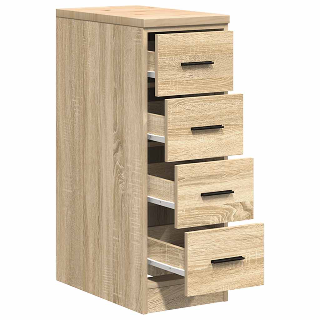 Garage Storage Cabinet Sonoma Oak 30x51x85 cm Solid Wood Pine