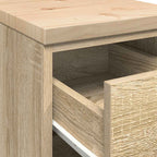 Garage Storage Cabinet Sonoma Oak 30x51x85 cm Solid Wood Pine