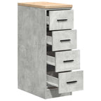Garage Storage Cabinet Concrete Grey 30x51x85 cm Solid Wood Pine