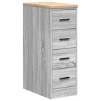 Garage Storage Cabinet Grey Sonoma 30x51x85 cm Solid Wood Pine