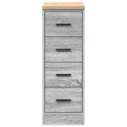 Garage Storage Cabinet Grey Sonoma 30x51x85 cm Solid Wood Pine
