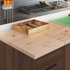 Garage Storage Cabinet Brown Oak 30x51x85 cm Solid Wood Pine