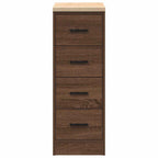 Garage Storage Cabinet Brown Oak 30x51x85 cm Solid Wood Pine
